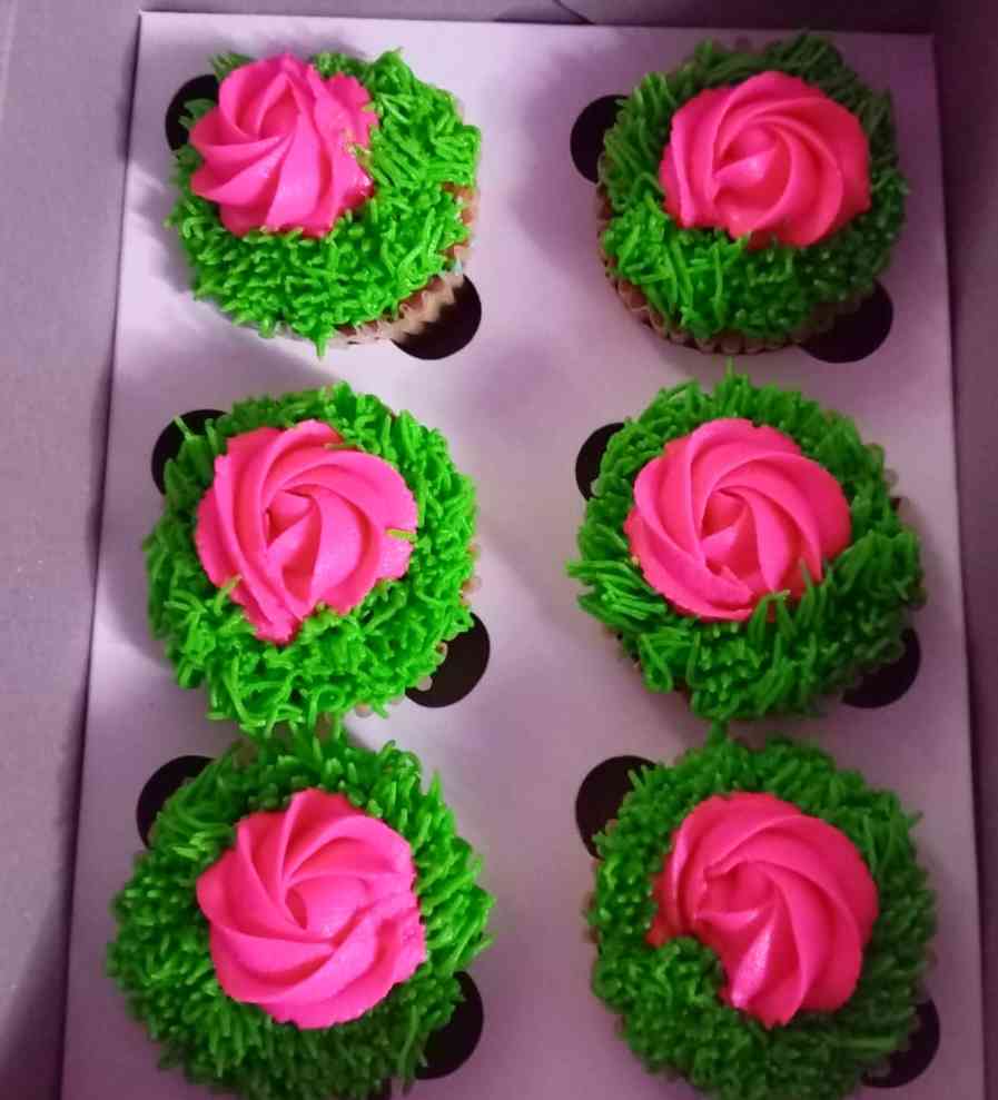 6 Cup cakes  box